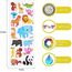 Vicloon 3D Aufkleber für Kinder, 22 Blätter 500+ Verschiedene Geschwollene Aufkleber, Geschwollen Stickers, Einschließlich ruchtaufkleber, Tieraufkleber, Einhorn Aufkleber, Christmas Sticker und Mehr
