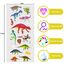 Vicloon 3D-Aufkleber für Kinder – 12 Stück geschwollene Dinosaurier-Aufkleber, perfekt für Jungen, Mädchen und Lehrer als Belohnung