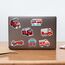 Feuerwehr Sticker,50 Stück Feuerwehrauto Sticker Set,Wasserfeste Vinyl Fahrzeug Belohnungssticker für Auto Laptop Computer Skateboard Wasserflaschen Koffer Fahrrad Motorrad Aufkleber