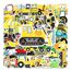 SUNYOVIME Bagger Sticker Kinder Set, 50 Stück Wasserfeste Vinyl Sticker Jungen Mädchen Baufahrzeug LKW Auto Traktor Aufkleber für Skateboard Laptop Koffer Helm Motorrad Auto Fahrrad Handy