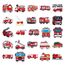 Feuerwehr Sticker,50 Stück Feuerwehrauto Sticker Set,Wasserfeste Vinyl Fahrzeug Belohnungssticker für Auto Laptop Computer Skateboard Wasserflaschen Koffer Fahrrad Motorrad Aufkleber