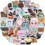 Kaffee Aufkleber 50 Stück Coffee Sticker Set,Schöne Aesthetic Kaffee Theme,Wasserdichte Vinyl Sticker Aufkleber für Meme Tasse Flasche Laptop Scrapbook Journal Gitarren Mappen Skateboard iPad Fahrrad