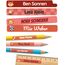 melu kids® Namensaufkleber Kinder für Schule & Kita (225 Stück) - Personalisierte Aufkleber mit Namen für Stifte und alle Schulsachen - Wasserfest in Spülmaschine (Rot)