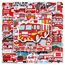 Feuerwehr Sticker,50 Stück Feuerwehrauto Sticker Set,Wasserfeste Vinyl Fahrzeug Belohnungssticker für Auto Laptop Computer Skateboard Wasserflaschen Koffer Fahrrad Motorrad Aufkleber