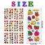 Cobee 3D Puffy Aufkleber für Kinder, 12 Blätter Schaumstoff Gemüse Obst farbige Kinder Aufkleber für Scrapbooking Lehrer Belohnungsaufkleber DIY Dekoration Aufkleber für Jungen Mädchen