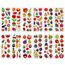 Cobee 3D Puffy Aufkleber für Kinder, 12 Blätter Schaumstoff Gemüse Obst farbige Kinder Aufkleber für Scrapbooking Lehrer Belohnungsaufkleber DIY Dekoration Aufkleber für Jungen Mädchen