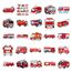 Feuerwehr Sticker,50 Stück Feuerwehrauto Sticker Set,Wasserfeste Vinyl Fahrzeug Belohnungssticker für Auto Laptop Computer Skateboard Wasserflaschen Koffer Fahrrad Motorrad Aufkleber