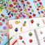 Cobee 3D Puffy Aufkleber für Kinder, 12 Blätter Schaumstoff Gemüse Obst farbige Kinder Aufkleber für Scrapbooking Lehrer Belohnungsaufkleber DIY Dekoration Aufkleber für Jungen Mädchen