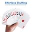 WUGAUWOR Wasserfeste Spielkarten, Rote Plastik Pokerkarten, 2 Decks Kunststoff Poker Karten, Plastikspielkarten, Professionelle Standard Spielkarten für Canasta, Texas, Go Fish, Blackjack Kartenspiele