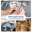 WUGAUWOR Wasserfeste Spielkarten, Rote Plastik Pokerkarten, 2 Decks Kunststoff Poker Karten, Plastikspielkarten, Professionelle Standard Spielkarten für Canasta, Texas, Go Fish, Blackjack Kartenspiele