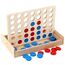 ZUNIPLEX 4 In a Row Klassik,Holz 4 in Einer Reihe Spiel,Lernspielzeug für Kinder,Strategiespiel für Kinder ab 3 4 5 6 7 8