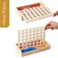 ZUNIPLEX 4 In a Row Klassik,Holz 4 in Einer Reihe Spiel,Lernspielzeug für Kinder,Strategiespiel für Kinder ab 3 4 5 6 7 8