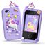 Fippesax Kinder Handy Smartphone Spielzeug, Kinderkamera Handy für Mädchen & Jungen, 20 lernspiele, Dualkamera, 8G SD Karte, MP3 Player, Perfektes Weihnachts für 3-9 Jahre (Lila)