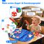 hahaland Baby Spielzeug ab 1 2 3 Jahr, Angelspiel für Kinder 6 12 Monate, 2 Angelruten - Farben Formen Lernspiele, Motorikspielzeug, Montessori Spielzeug, Fische Angeln Spiel, Geschenk Junge Mädchen