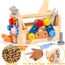 hifunti Werkzeugkoffer Kinder Werkbank Montessori Spielzeug ab 2 Jahre Holzwerkzeug Geschenke 2 3 4 Jahre Junge Mädchen Werkzeugkasten mit Schürze Lernspiele Kinderspielzeug ab 3 4 Jahre (39 Stück)
