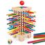Montessori Spiel Brettspiel aus Holz, 42 Bunte Holzstäbchen Spiele ab 3 Jahren Würfelspiel, Mathe & Feinmotorik Spielzeug, Lernspiele ab 3 4 5 6 Jahre, Familienspiel Reisespiel für Kinder Geschenk
