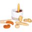 small foot Brotkorb-Set "fresh" aus Holz, mit Backzange, Zubehör für Kinderküche und Kaufladen, ab 3 Jahren, 11444