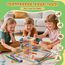 Montessori Spiel Brettspiel aus Holz, 42 Bunte Holzstäbchen Spiele ab 3 Jahren Würfelspiel, Mathe & Feinmotorik Spielzeug, Lernspiele ab 3 4 5 6 Jahre, Familienspiel Reisespiel für Kinder Geschenk