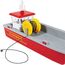 siku 2117, Feuerwehr Arbeitsboot, 1:50, Metall/Kunststoff, Rot/Gelb, Inkl. Ford F150 Pick-Up und Stickerbogen