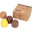 small foot Schokoküsse "fresh" aus Holz, Zubehör für Kaufladen und Kinderküche, Rollenspielzeug ab 3 Jahren, 12349