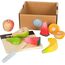 small foot Schneide-Set Obst "fresh" aus Holz, Lebensmittel für Kinderküche, Rollenspielzeug ab 2 Jahren, 12330
