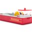 siku 2117, Feuerwehr Arbeitsboot, 1:50, Metall/Kunststoff, Rot/Gelb, Inkl. Ford F150 Pick-Up und Stickerbogen