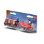 siku 1636001, Französischer Feuerwehr Unimog mit Boot, 1:87, Frankreich, Metall/Kunststoff, Rot, Französische Aufschrift Pompiers, Schwimmfähiges Boot