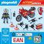 PLAYMOBIL Action Heroes 71466 Feuerwehrmotorrad am Unfallort, rasante Fahrt zum Einsatz, mit vielfältigem Zubehör wie Funkgerät und Feuerlöscher, realitätsnahes Spielzeug für Kinder ab 4 Jahren