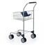 Bayer Design 75001AA Einkaufswagen Supermarkt Kinder, Silber, aus Metall, integrierter Sitz, Doppelräder, Kaufladenzubehör