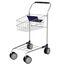 Bayer Design 75001AA Einkaufswagen Supermarkt Kinder, Silber, aus Metall, integrierter Sitz, Doppelräder, Kaufladenzubehör