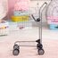 Bayer Design 75001AA Einkaufswagen Supermarkt Kinder, Silber, aus Metall, integrierter Sitz, Doppelräder, Kaufladenzubehör