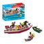 PLAYMOBIL Action Heroes 71464 Feuerwehrboot mit Aqua Scooter, aufregende Wasserrettung, inklusive Taucherbrille, Schwimmflossen und Rettungsweste, realitätsnahes Spielzeug für Kinder ab 4 Jahren