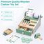 OSLINE Geschenk für 2 3 4 5 Jährige Mädchen Junge,Montessori Holz Spielzeug Kasse Kinderab 2-5 Jahr, inkl.Spielgeld Kartenlesegerät Kaufladen Zubehör,Geschenk Kind Geburtstag