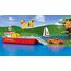 siku 2117, Feuerwehr Arbeitsboot, 1:50, Metall/Kunststoff, Rot/Gelb, Inkl. Ford F150 Pick-Up und Stickerbogen