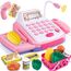HYAKIDS Spielkasse Kinder Kasse Spielzeug ab 3 Jahre Mädchen, Kassenstation mit Licht & Sound und Scanner Spielgeld Münzen Einkaufskorb, Kaufladen Zubehör Rollenspiele Geschenke für Kinder