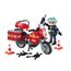 PLAYMOBIL Action Heroes 71466 Feuerwehrmotorrad am Unfallort, rasante Fahrt zum Einsatz, mit vielfältigem Zubehör wie Funkgerät und Feuerlöscher, realitätsnahes Spielzeug für Kinder ab 4 Jahren