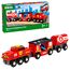 BRIO World 33844 Feuerwehr-Löschzug - Feuerwehrzug mit Feuerwehrschlauch und Wassertank - Kleinkindspielzeug empfohlen ab 3 Jahren