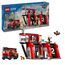 LEGO City Feuerwehrstation mit Drehleiterfahrzeug, Feuerwehr-Spielzeug mit Feuerwache und Feuerwehrauto, Geburtstagsgeschenk für Kinder ab 6 Jahren, Set mit Hund und 5 Minifiguren 60414