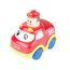 Bieco Drück & Los Flitzer Feuerwehr oder Polizeiauto, Spielzeug-Autos mit Aufzieh Mechanismus durch Kopf herunterdrücken, Rückzug Spielzeugautos ab 12 Monaten für Baby und Kinder