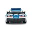 siku 1525, Polizeiauto Chevrolet Corvette ZR1, Polizei-Spielzeug, Metall/Kunststoff, Blau/Weiß, Motorhaube zum Öffnen