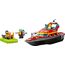 LEGO 60373 City Feuerwehrboot, Spielzeug, das im Wasser schwimmt, mit Rennboot, 3 Minifiguren und Jetpack, Feuerwehr-Boot-Spielzeug Geschenkidee für Jungen und Mädchen ab 5 Jahren