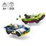 LEGO City Verfolgungsjagd mit Polizeiauto und Muscle Car, Auto-Spielezug mit 2 Rennautos, Polizei-Geschenk für Kinder, Jungs und Mädchen ab 6 Jahren, Set mit Polizist und Ganovin-Minifiguren 60415