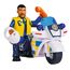 Simba 109251092 - Feuerwehrmann Sam Polizei Motorrad, mit Malcolm Figur, mit Zubehör, Staffel 12, ab 3 Jahren