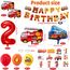 Feuerwehr Geburtstag Deko 2 Jahre 36 Stück, Feuerwehrauto 2 Geburtstag Luftballon, Kindergeburtstag Feuerwehrauto Deko, Feuerwehrmann Geburtstagsdeko, Geburtstagsdeko 2 Jahre Junge