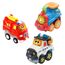 Vtech TUT TUT Baby Flitzer Press&Go Set - Feuerwehr, Lokomotive, Polizei - 3 Fahrzeuge im Set
