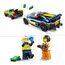 LEGO City Verfolgungsjagd mit Polizeiauto und Muscle Car, Auto-Spielezug mit 2 Rennautos, Polizei-Geschenk für Kinder, Jungs und Mädchen ab 6 Jahren, Set mit Polizist und Ganovin-Minifiguren 60415