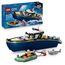 LEGO City Verfolgungsjagd im Polizeiboot – Spielset mit schwimmfähigem Schnellboot, Schlauchboot des Ganoven, 3 Mini-Figuren und Einer Haifigur – Geschenk für Jungen und Mädchen ab 6 Jahren – 60456