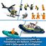 LEGO City Polizeistation auf der Gefängnisinsel, Polizei Spielzeug mit Hubschrauber, Boot und Hai, Set mit 7 Minifiguren und Hund, Geschenk zum Geburtstag für Jungen und Mädchen ab 7 Jahren 60419