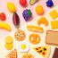 JOYIN 50 Stück Kinder Kunststoff Spielen Lebensmittel Spielzeug, gefälschte Lebensmittel, Küche Playset, Kleinkind phantasievolle Entwicklung Spielzeug, Weihnachten Geburtstag Geschenke Party Zubehör