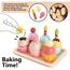HERSITY Cupcake Spielzeug Torten, Holzspielzeug Küche Gebäck Kinderküche mit Palette, Rollenspiele Kinder Geburtstagsgeschenk für Mädchen 3 4 5 Jahren